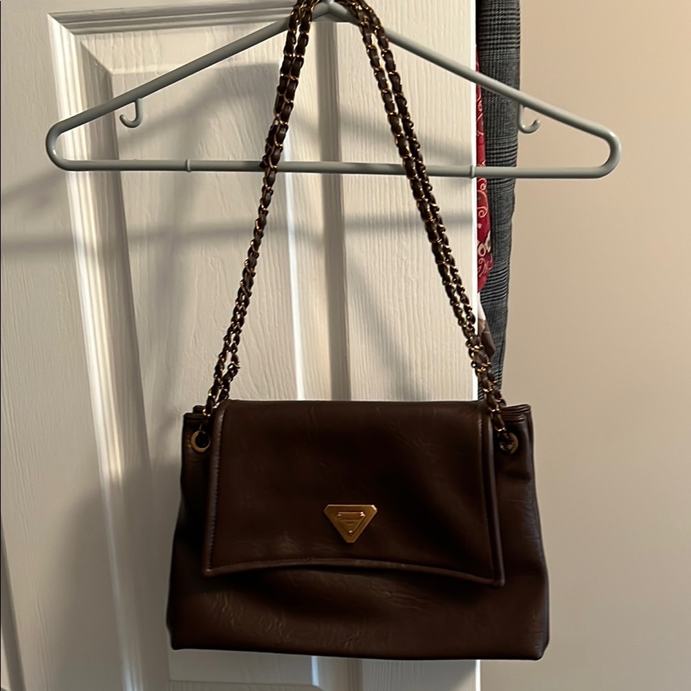 Brown Leather Shoulder Bag